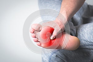 Man with pain in foot