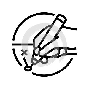 cautery surgery doctor line icon vector illustration