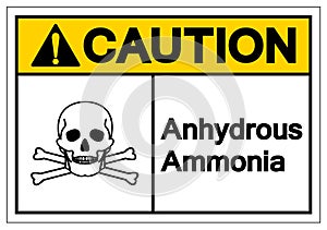 Caution Anhydrous Ammonia Symbol Sign, Vector Illustration, Isolate On White Background Label. EPS10