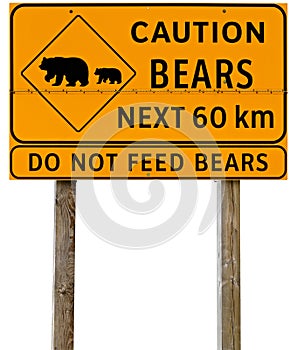 Caution Bears Next 10km - Do Not Feed Bears