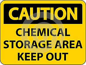 Caution Chemical Storage Area Keep Out Sign