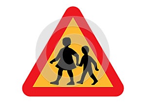 Caution Children Crossing signal