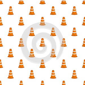 Caution cone pattern seamless vector