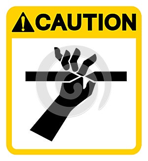 Caution Cutting of Fingers Symbol Sign, Vector Illustration, Isolate On White Background Label .EPS10