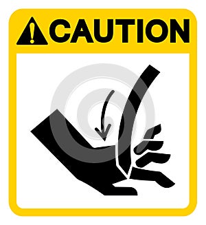 Caution Cutting of Hand Curved Blade Symbol Sign, Vector Illustration, Isolate On White Background Label .EPS10