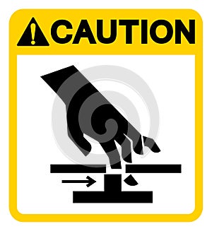 Caution Cutting of Hand Moving Parts Symbol Sign, Vector Illustration, Isolate On White Background Label .EPS10