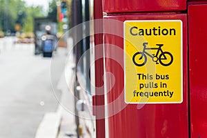 Caution cyclists