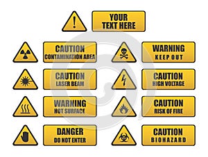 Caution, Danger, Warning signs