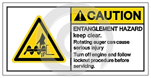 Caution Entanglement Hazard Symbol Sign, Vector Illustration, Isolate On White Background Label .EPS10