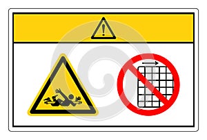 Caution Entanglement Rotating Shaft Do Not Remove Guard Symbol Sign, Vector Illustration, Isolate On White Background Label .EPS10