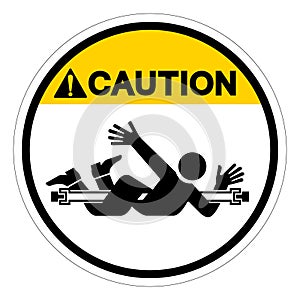 Caution Entanglement Rotating Shaft Symbol Sign, Vector Illustration, Isolate On White Background Label .EPS10