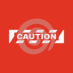 The caution icon. Danger and hazard, attention symbol. Flat