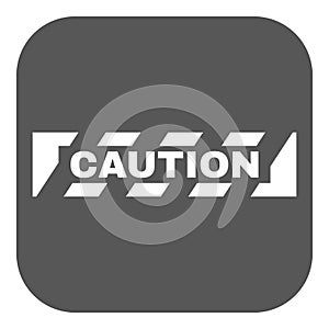 The caution icon. Danger and hazard, attention symbol. Flat