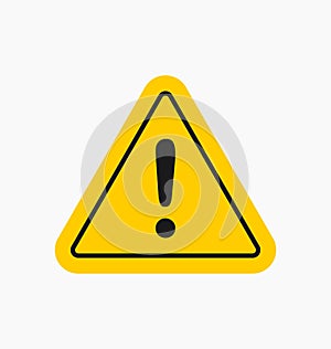 Caution icon / sign in flat style isolated. Warning symbol photo