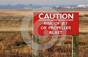 Caution - jet blast