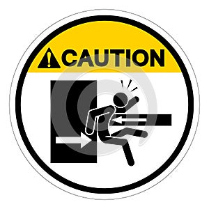 Caution Keep Clear Of Swinging Upper To Prevent Serious Bodily Injury Symbol Sign, Vector Illustration, Isolate On White