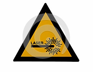 Caution, laser radiation hazard sign