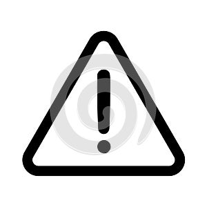 Caution line exclamation mark with triangle shape icon hazard warning sign or symbol for design