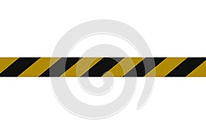 Caution line isolated on white background