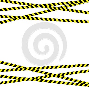 Caution line with yellow and black stripes
