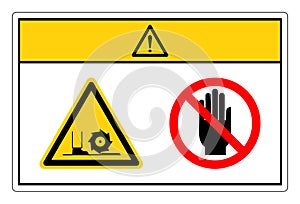 Caution Low Machinery Do Not Touch Symbol Sign, Vector Illustration, Isolate On White Background Label. EPS10