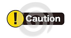 Caution Mark icon and Caution character. vector.