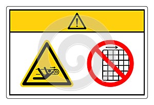 Caution Nip Hazard Do Not Remove Guard Symbol Sign, Vector Illustration, Isolate On White Background Label .EPS10