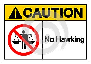 Caution No Hawking Symbol Sign, Vector Illustration, Isolate On White Background Label .EPS10