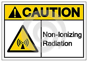 Caution Non-Ionizing Radiation Symbol, Vector Illustration, Isolate On White Background Label. EPS10