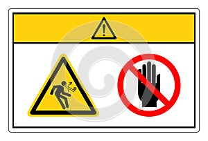 Caution Object Bumps Of Face Hazard Do Not Touch Symbol Sign, Vector Illustration, Isolate On White Background Label. EPS10