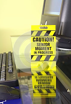 Caution office sign