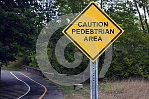 Caution - Pedestrian area