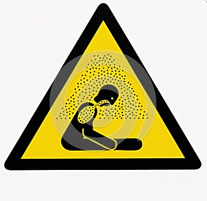 Caution, risk of suffocation sign. Danger asphyxia.