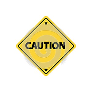 Caution road sign. Vector illustration decorative design