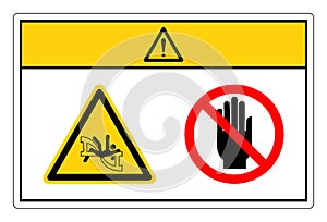 Caution Rotating Agitator Do Not Touch Symbol Sign, Vector Illustration, Isolate On White Background Label. EPS10 photo