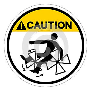 Caution Rotating Paddles Will Crush Entangle Or Amputate Symbol Sign, Vector Illustration, Isolate On White Background Label .