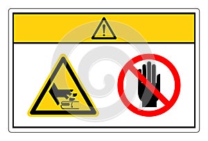 Caution Rotating Shaft Do Not Touch Symbol Sign, Vector Illustration, Isolate On White Background Label. EPS10