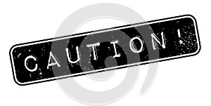 Caution rubber stamp