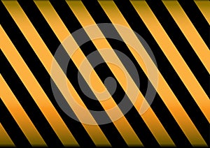 Caution safety banners. Black yellow striped. Blank warning background