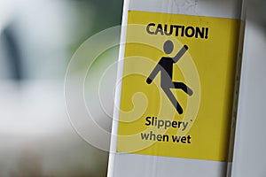 Caution sign.