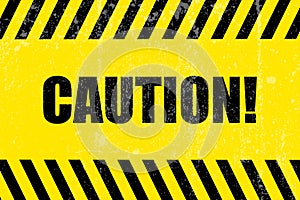 Caution sign background. Black and yellow stripes board