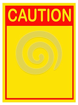 Caution sign, board.