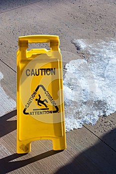 Caution sign photo