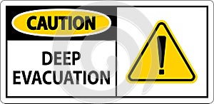 Caution Sign Deep Evacuation