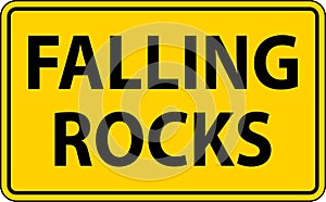 Caution Sign, Falling Rocks