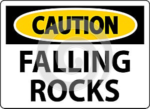 Caution Sign, Falling Rocks