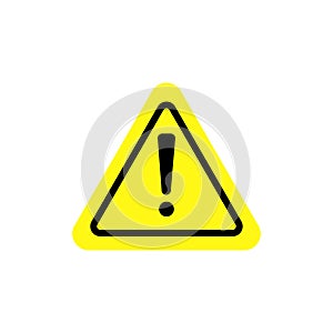 Caution sign. Gray background. Vector illustration.