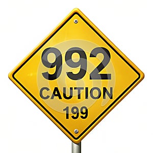 Caution Sign isolated on white background