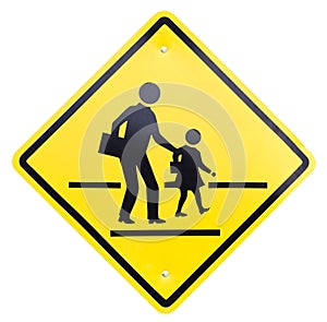 caution sign - school crossing