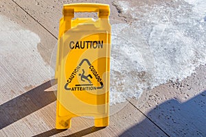 Caution sign photo